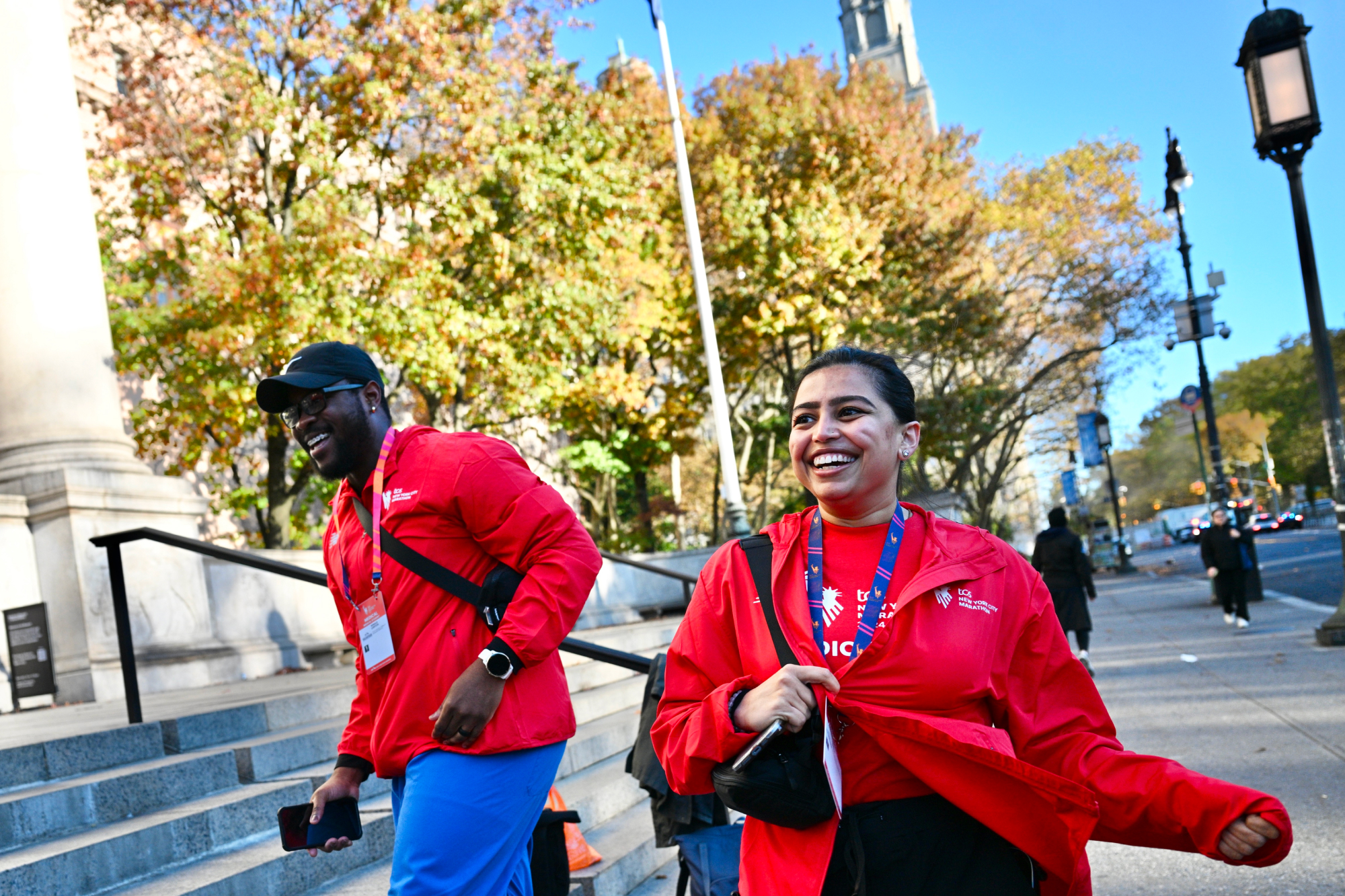 Two Touro employees running the NYC marathon