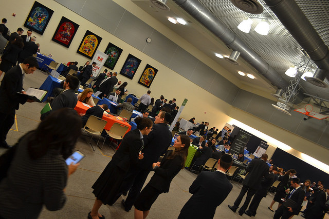 Students from Lander College of Arts and Sciences, Lander College for Men and Lander College for Women met with prospective employers at a school-wide career fair in September.  