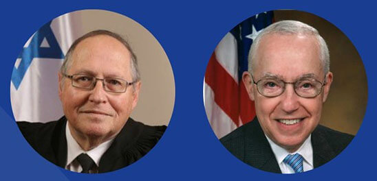 Justice Elyakim Rubinstein and Judge Michael Mukasey