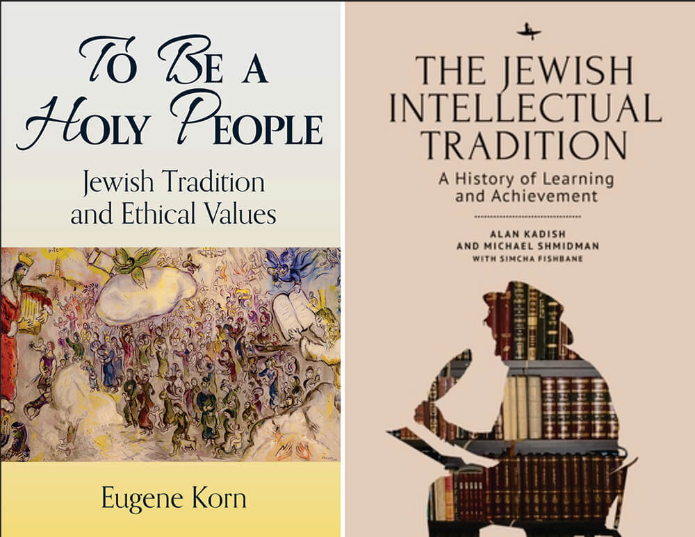 books covers of To Be a Holy People (left) and The Jewish Intellectual Tradition book covers (right)