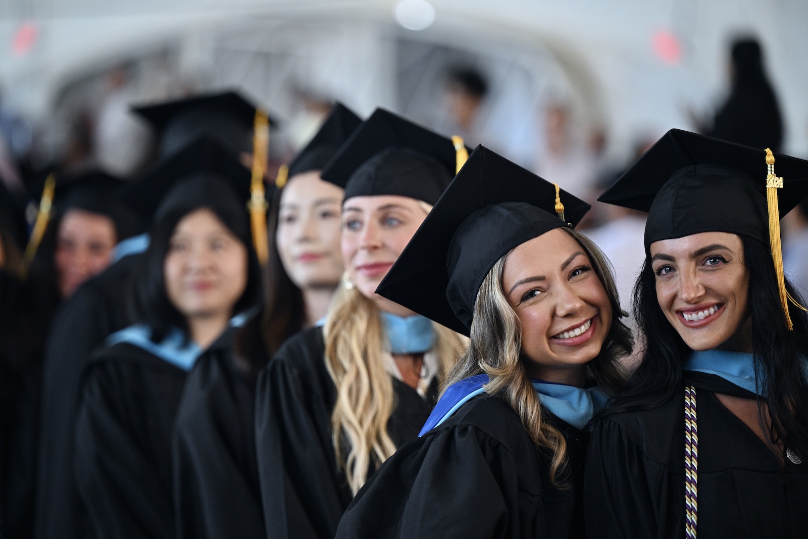 Members of Touro University\'s Class of 2024 graduating at Coney Island Amphitheater.  